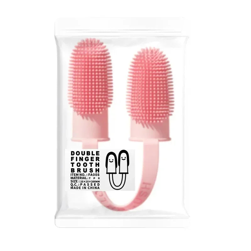 Super Soft Pet Dog Finger Toothbrush Teeth Cleaning Bad Breath Care Nontoxic Silicone Tooth Brush Tool Dog Cat Cleaning Supplies