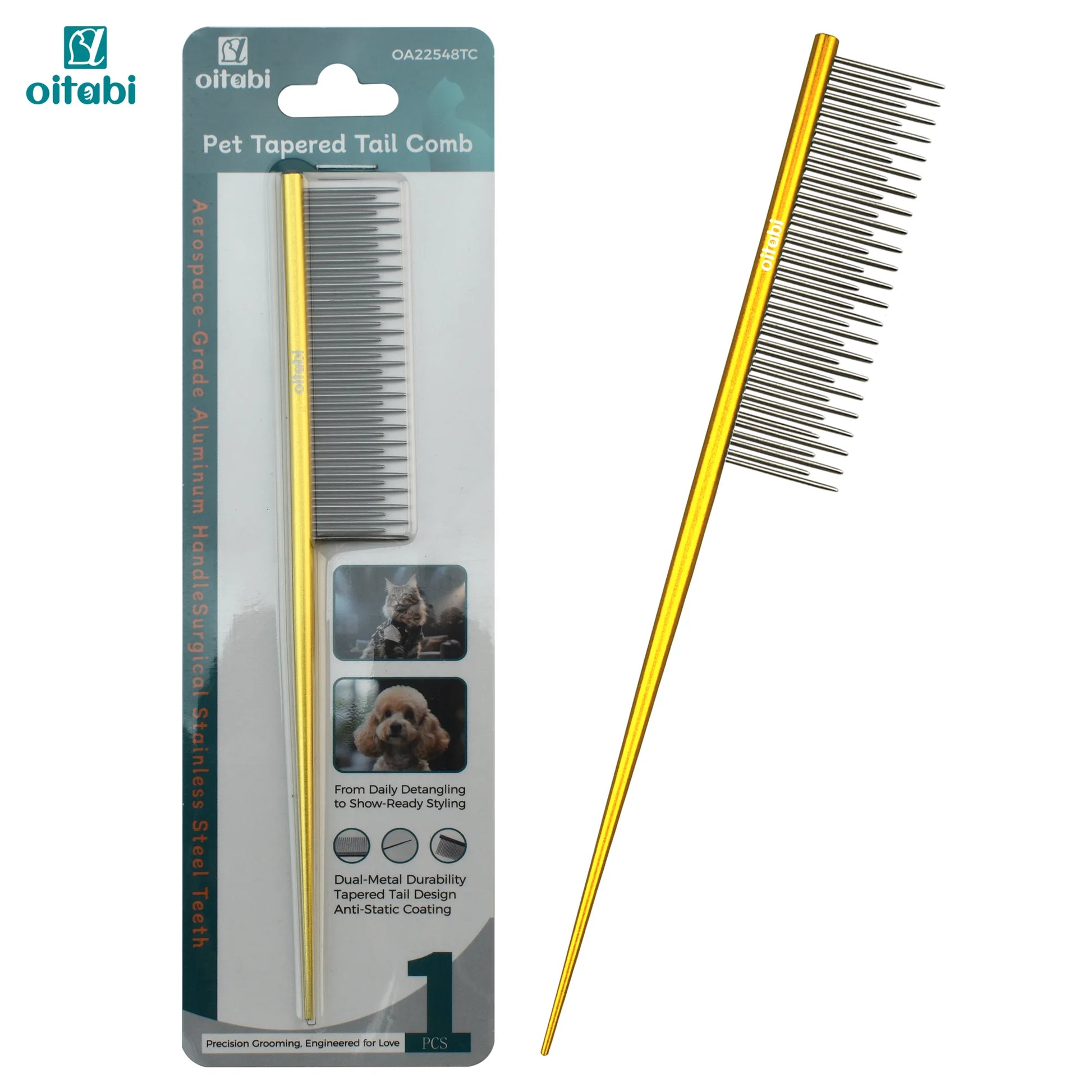 Matted Fur, Pet Tapered Tail Comb