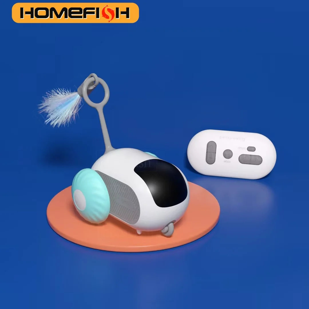Smart Cat Toy 2 Modes Automatic Moving Remote Controlled Toy Car for Cats Dogs Interactive Playing Kitten Training Pet Supplies