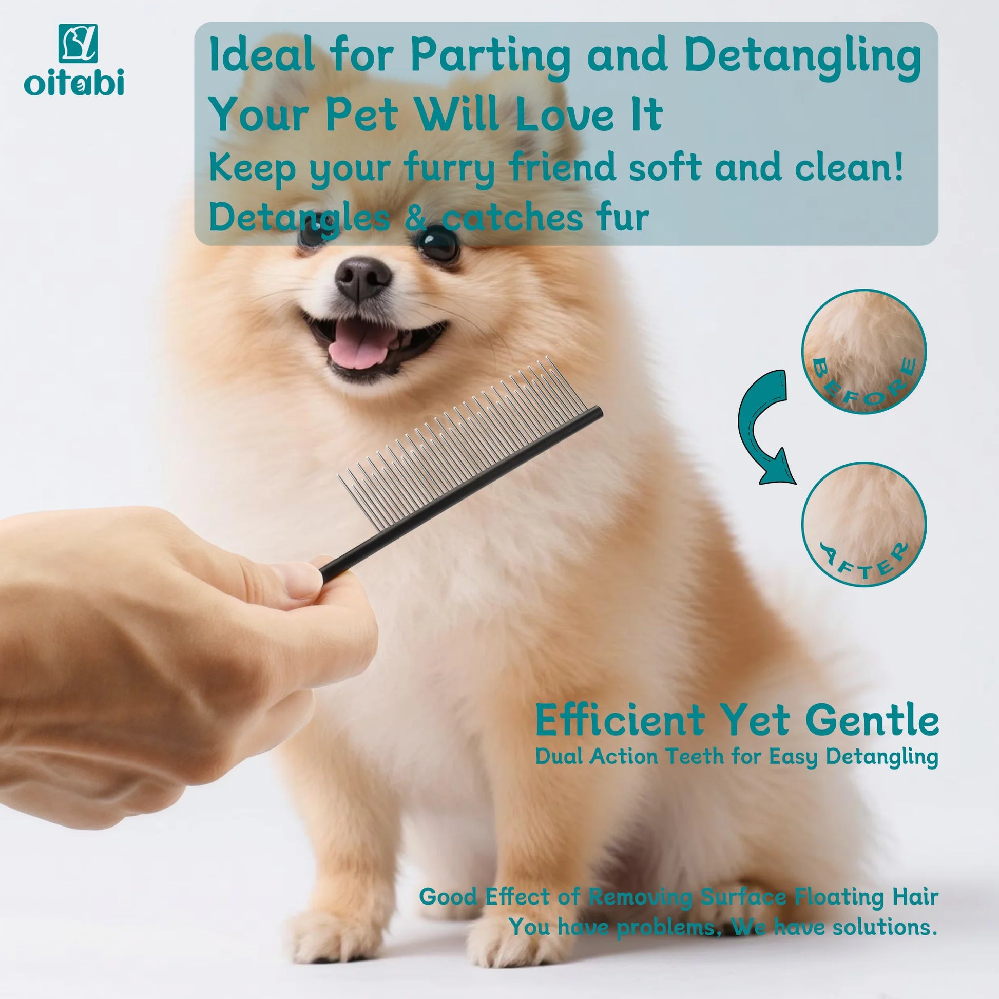 Matted Fur, Pet Tapered Tail Comb