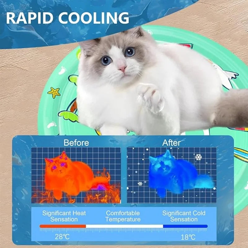 Thick water mattress for cats and dogs refillable pet ice pad summer pet toys indoor boring pet games toys for sleep and exe