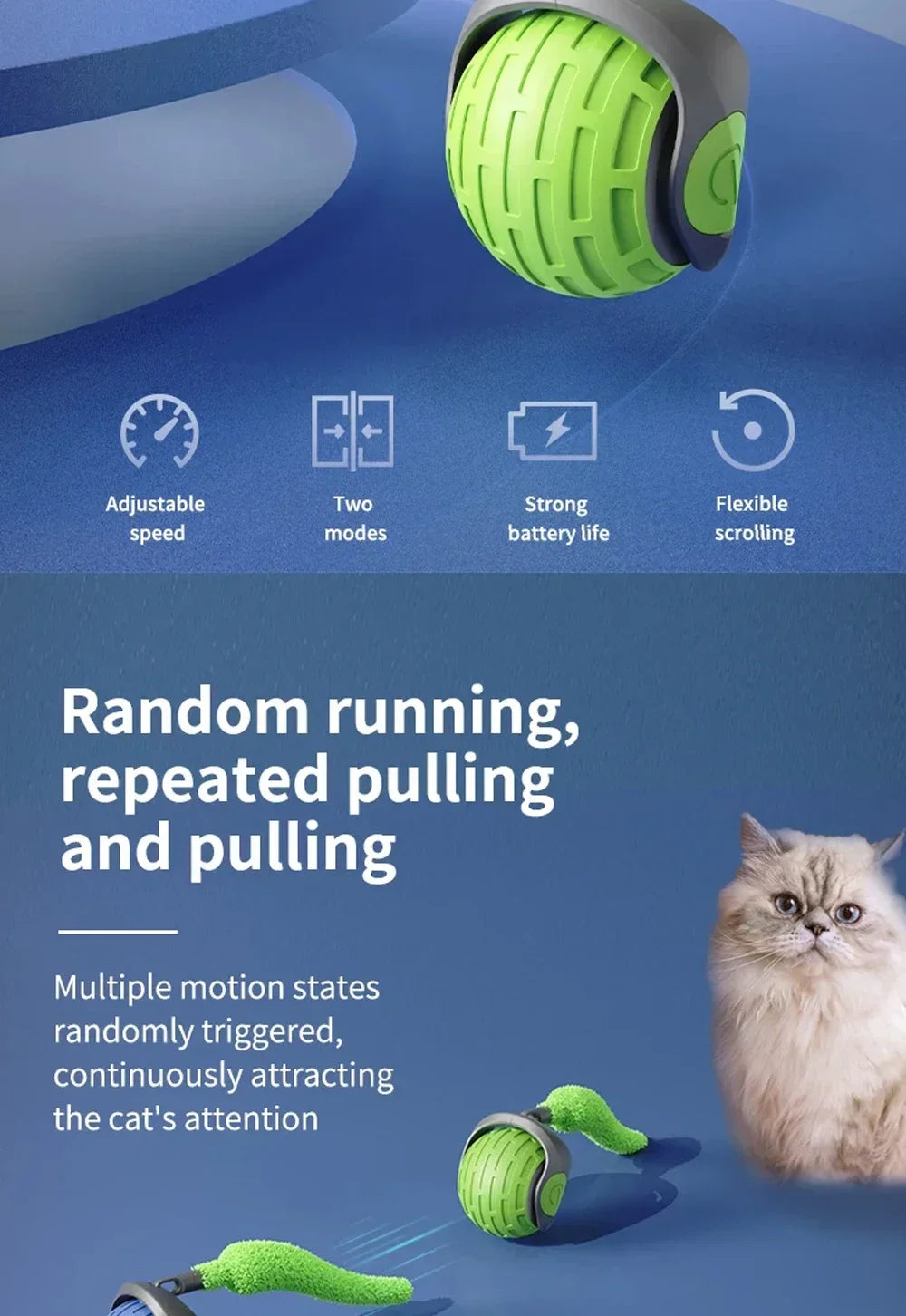 Automatic Rolling Ball Interactive Ball Cat Toys Pet Supplies Electric Dog Training Cat Teaser simulated Rat Rechargeable