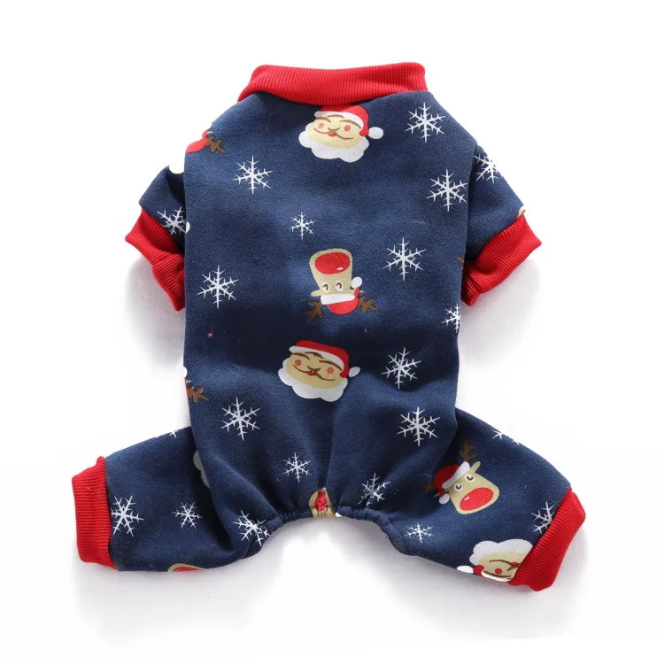 Christmas Pet Costume Reindeer Santa Snowman Dog Clothes 4 Legs Cute Puppy Outfit Festive Xmas Apparel for Small Medium Dogs