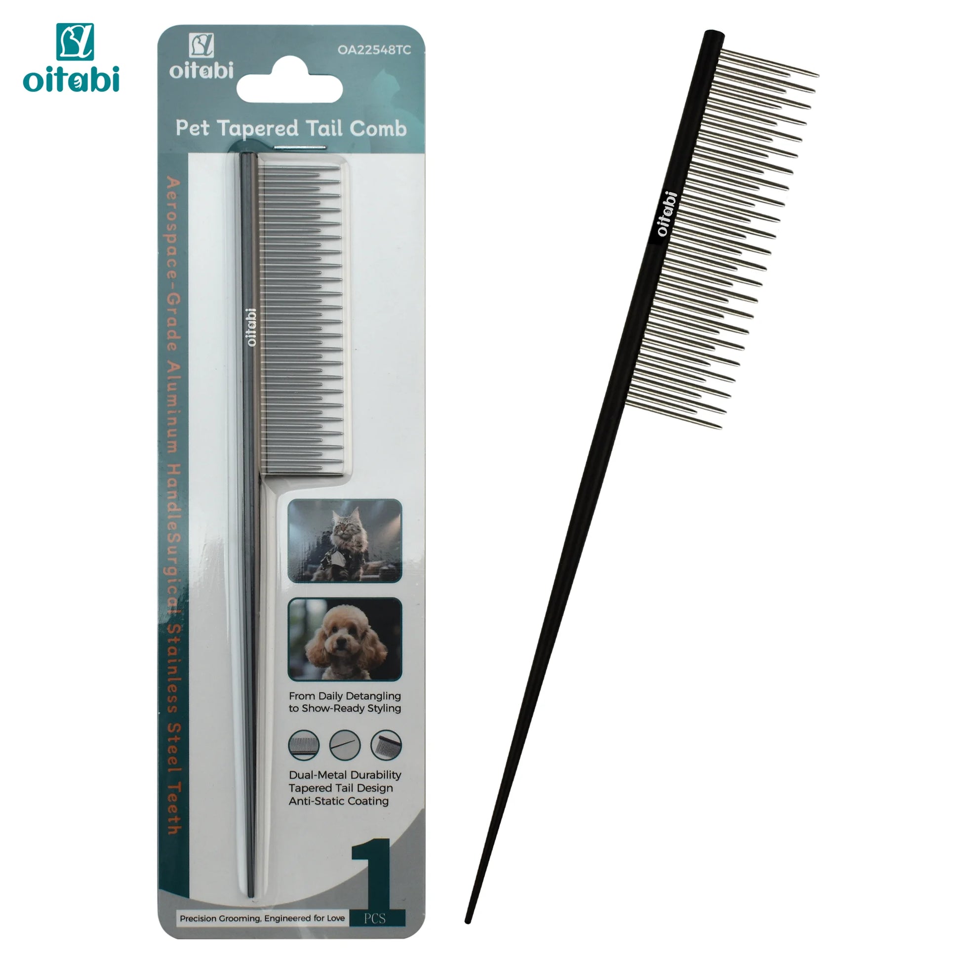 Matted Fur, Pet Tapered Tail Comb