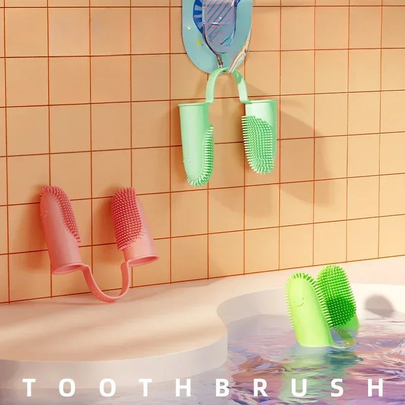 Super Soft Pet Dog Finger Toothbrush Teeth Cleaning Bad Breath Care Nontoxic Silicone Tooth Brush Tool Dog Cat Cleaning Supplies