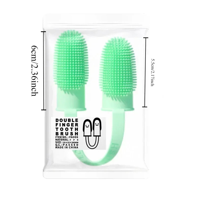 Super Soft Pet Dog Finger Toothbrush Teeth Cleaning Bad Breath Care Nontoxic Silicone Tooth Brush Tool Dog Cat Cleaning Supplies