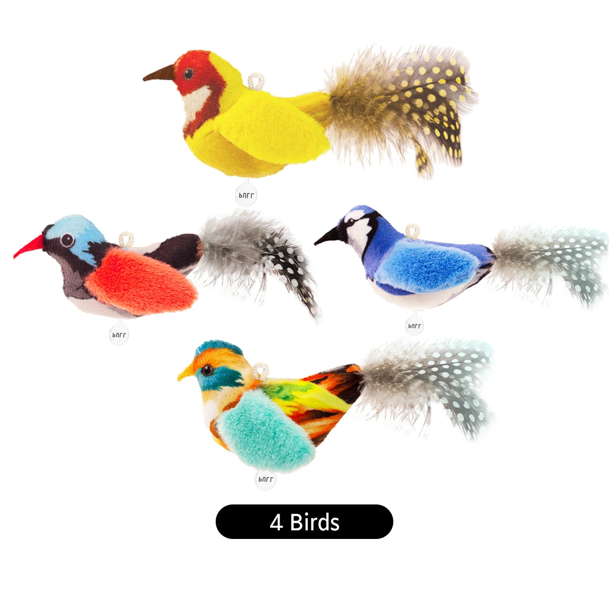 Chirp Bird Cat Toys Feather Cat Toy Bird Cat Toy Realistic Sound Bird Toy for Kittens Interactive Cat Toy Plush Toy for Cats