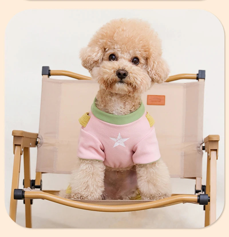 Dog Jumpsuit Hoodies Rompers Soft Cotton Puppy Onesie & Dog Overalls for Small Medium Dogs Spring Clothes Pet Coat Outfit