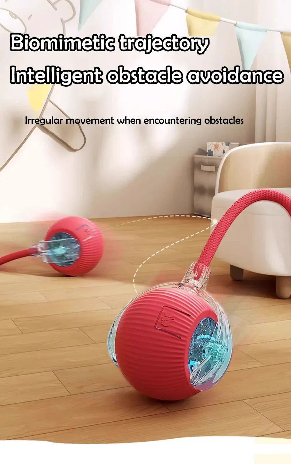 Automatic Rolling Ball Interactive Ball Cat Toys Pet Supplies Electric Dog Training Cat Teaser simulated Rat Rechargeable