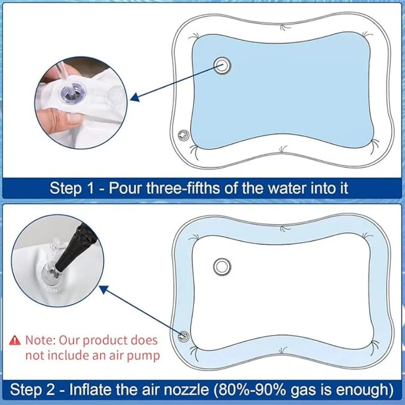 Thick water mattress for cats and dogs refillable pet ice pad summer pet toys indoor boring pet games toys for sleep and exe