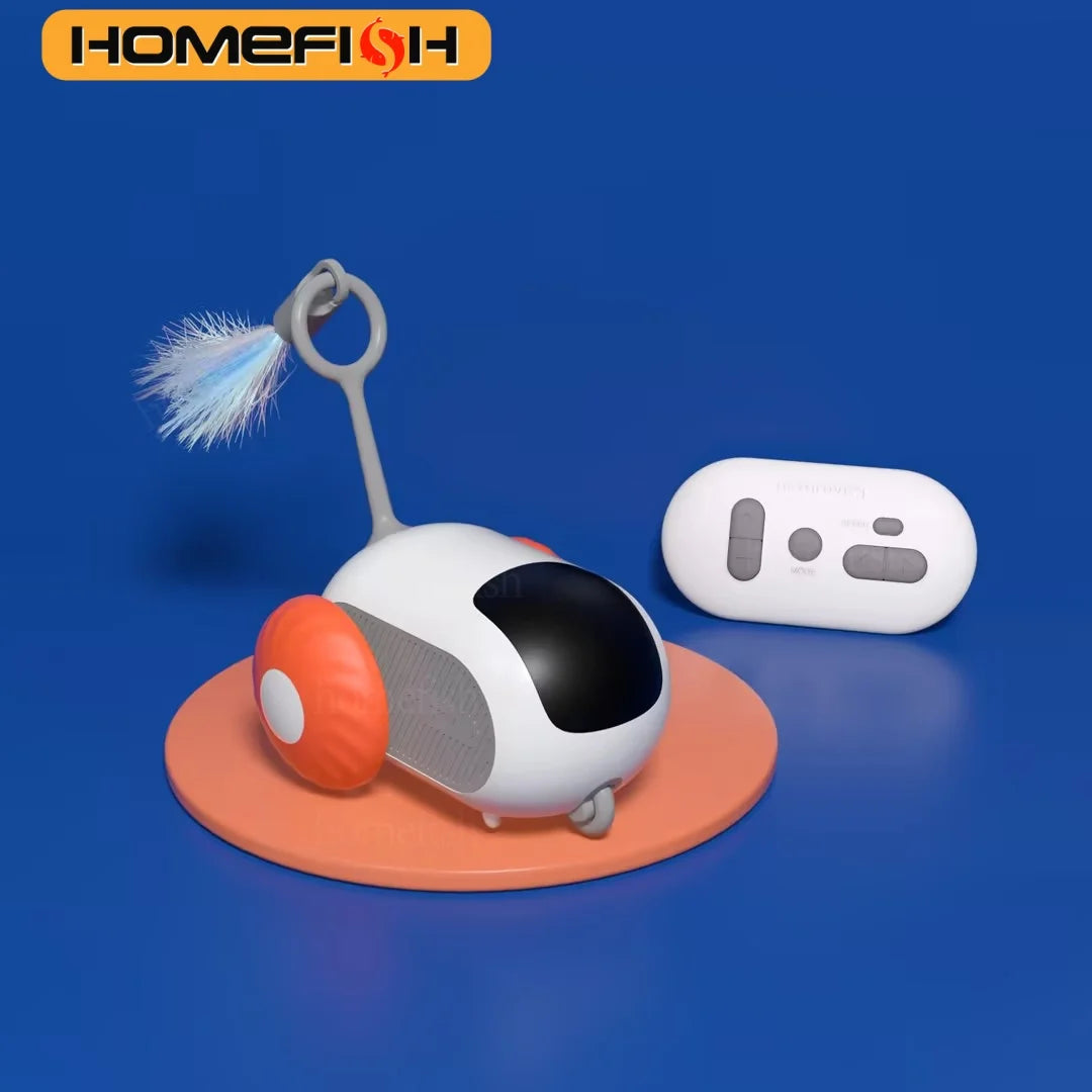 Smart Cat Toy 2 Modes Automatic Moving Remote Controlled Toy Car for Cats Dogs Interactive Playing Kitten Training Pet Supplies