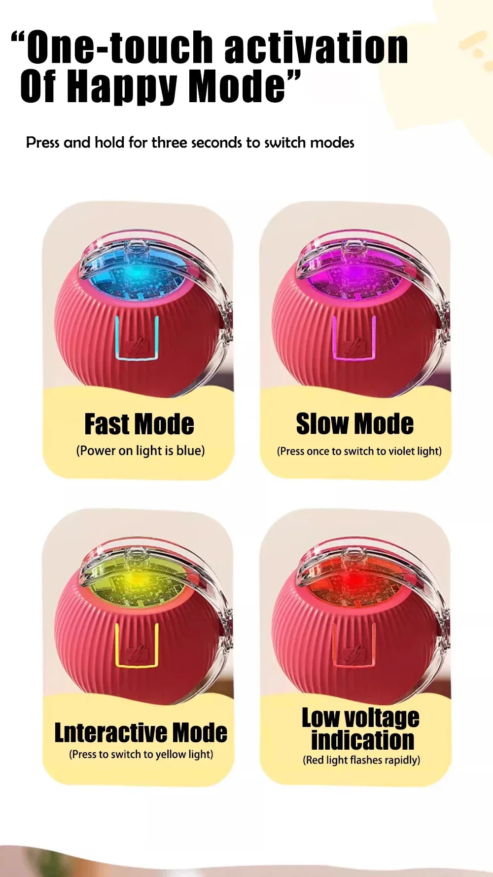 Automatic Rolling Ball Interactive Ball Cat Toys Pet Supplies Electric Dog Training Cat Teaser simulated Rat Rechargeable