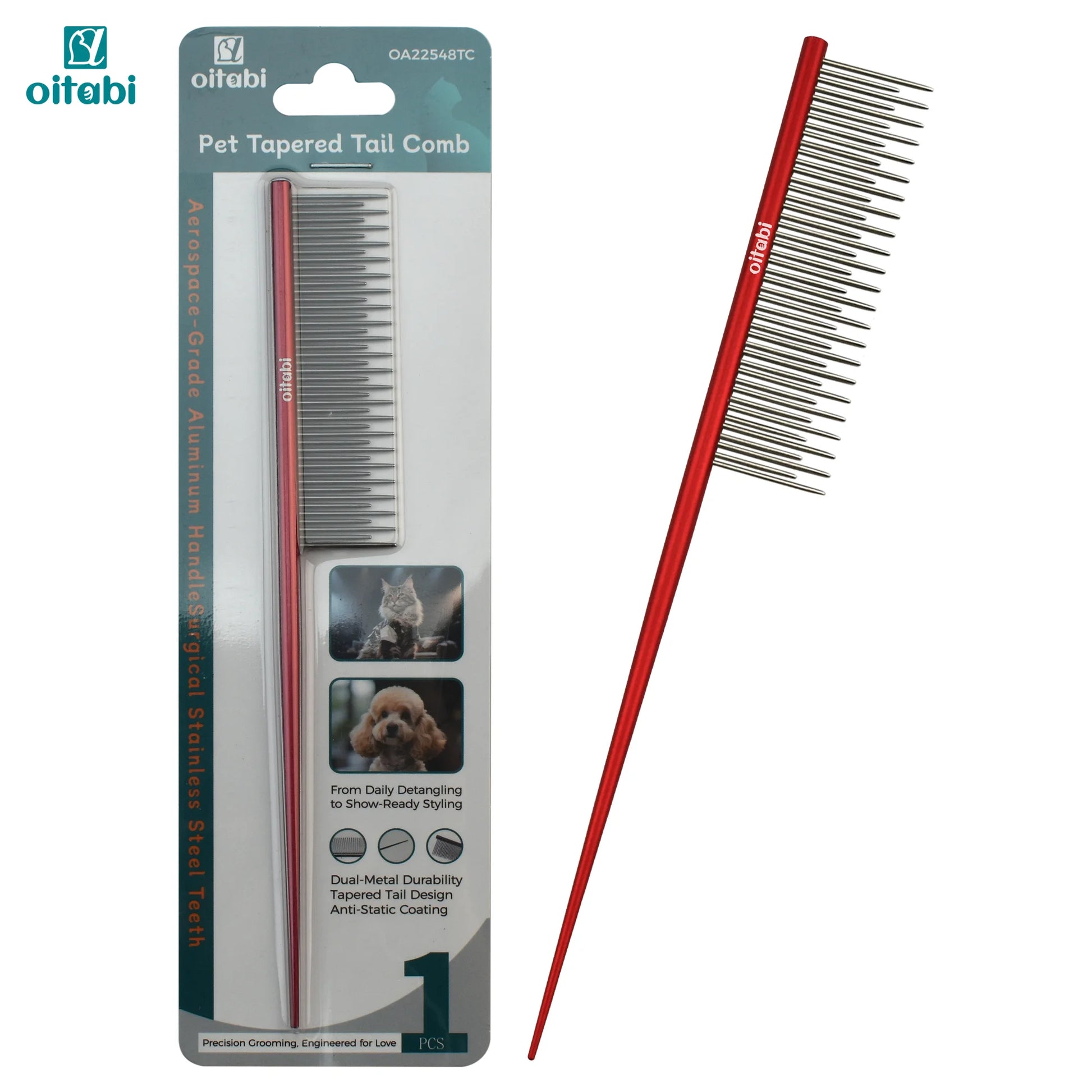 Matted Fur, Pet Tapered Tail Comb