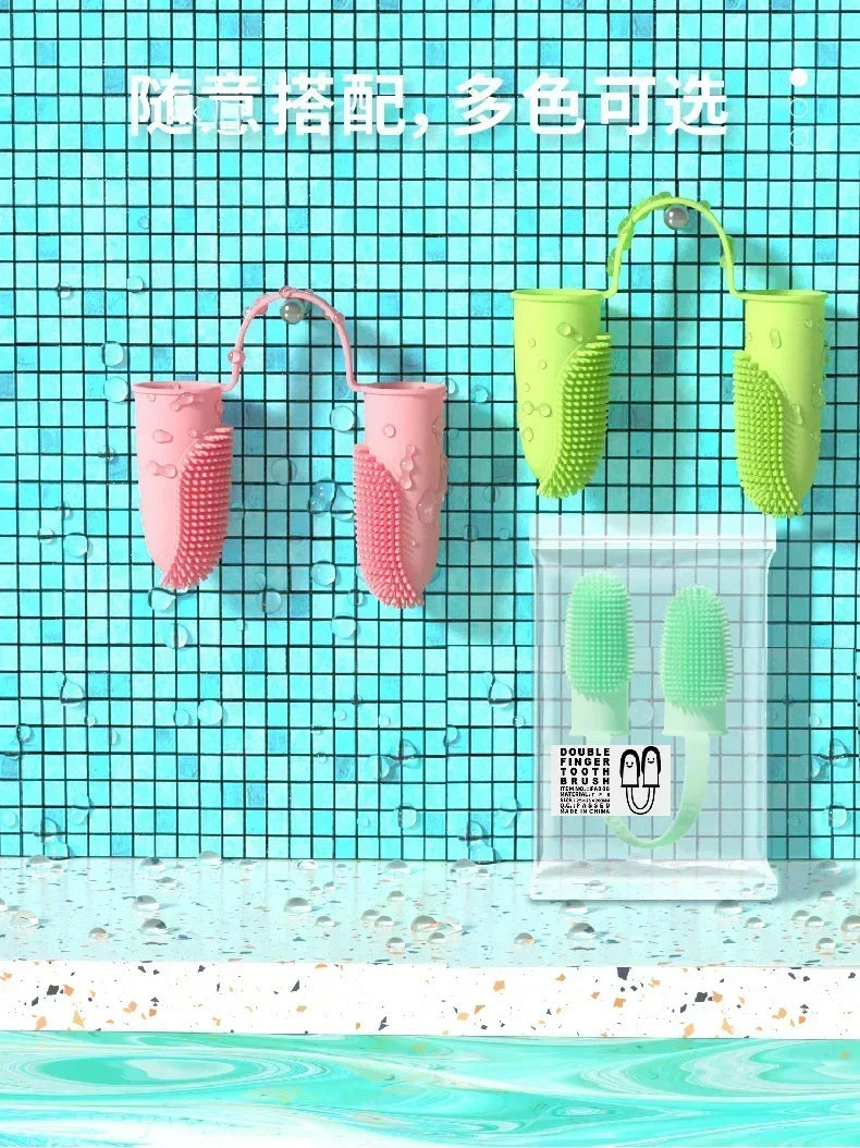 Super Soft Pet Dog Finger Toothbrush Teeth Cleaning Bad Breath Care Nontoxic Silicone Tooth Brush Tool Dog Cat Cleaning Supplies