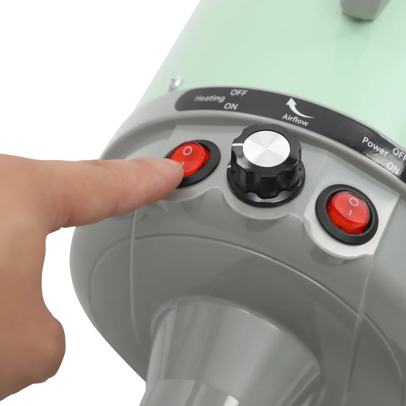2200W Pet Hair Dryer,Adjustable Wind Speed,Black/Green/Blue/Gray Electric Dog Cat Hair Dryer,Pet Drying Machine with 4 Nozzles