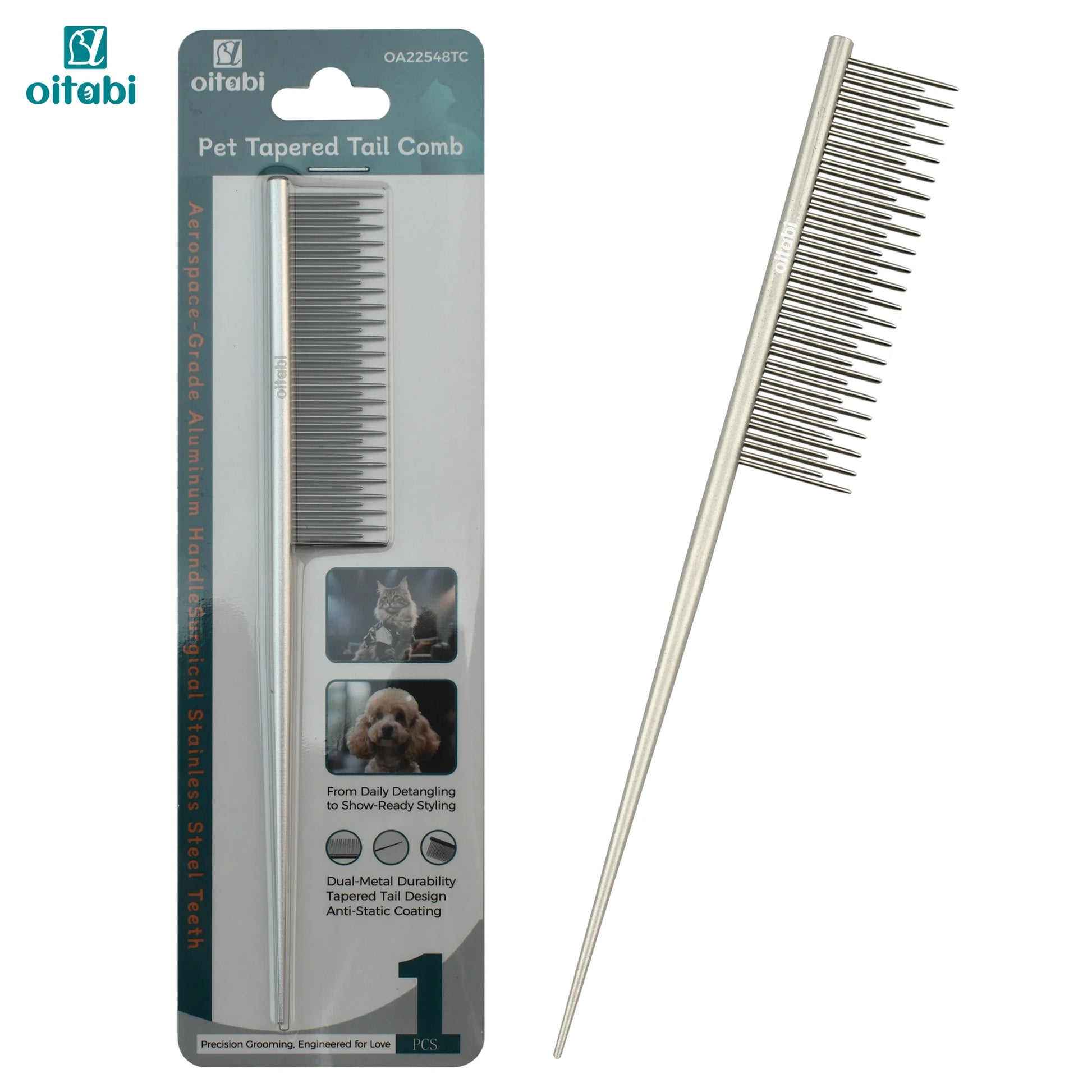 Matted Fur, Pet Tapered Tail Comb
