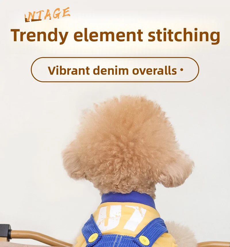 Dog Jumpsuit Hoodies Rompers Soft Cotton Puppy Onesie & Dog Overalls for Small Medium Dogs Spring Clothes Pet Coat Outfit