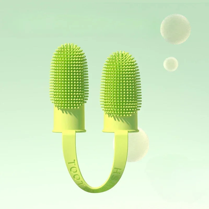 Super Soft Pet Dog Finger Toothbrush Teeth Cleaning Bad Breath Care Nontoxic Silicone Tooth Brush Tool Dog Cat Cleaning Supplies