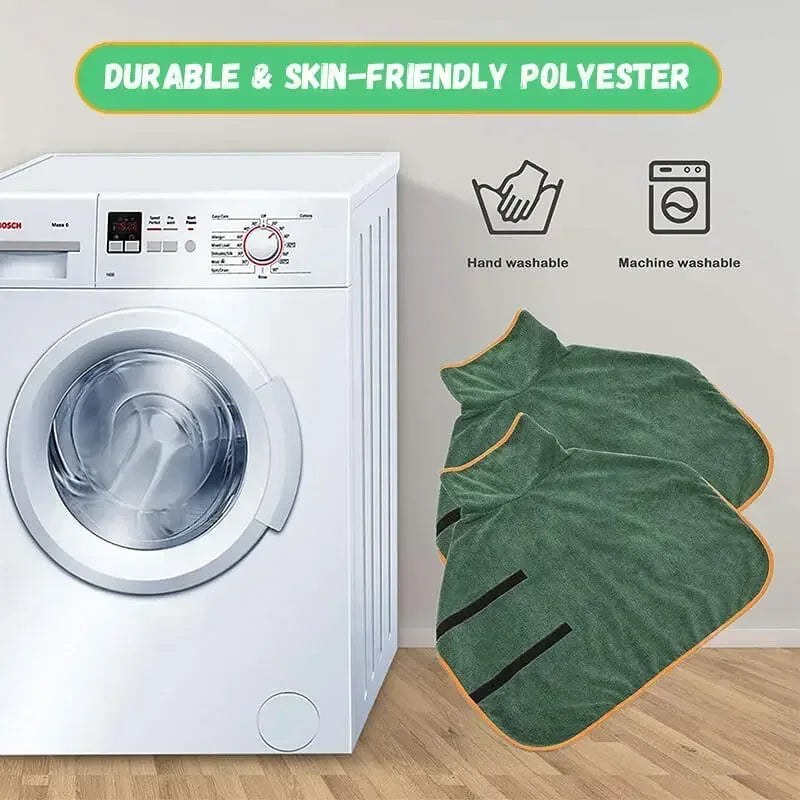 1pc Pet Bathrobe Fast Drying Towel Microfiber Absorbent Soft Bath Robe Adjustable Towel Grooming Coat for Small Medium Large Dog