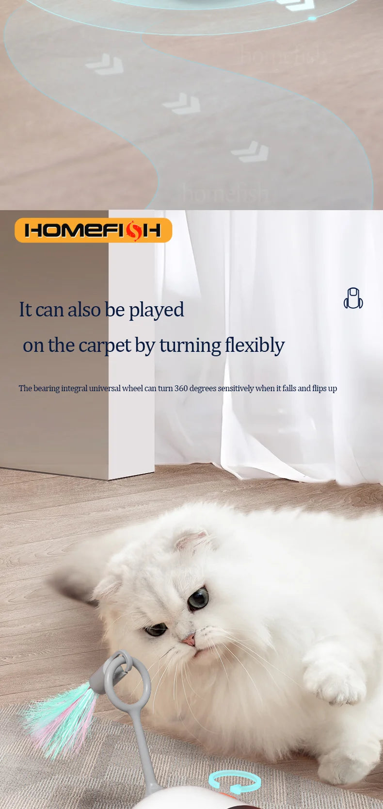 Smart Cat Toy 2 Modes Automatic Moving Remote Controlled Toy Car for Cats Dogs Interactive Playing Kitten Training Pet Supplies