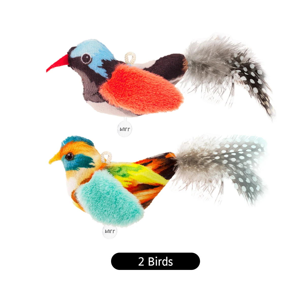 Chirp Bird Cat Toys Feather Cat Toy Bird Cat Toy Realistic Sound Bird Toy for Kittens Interactive Cat Toy Plush Toy for Cats