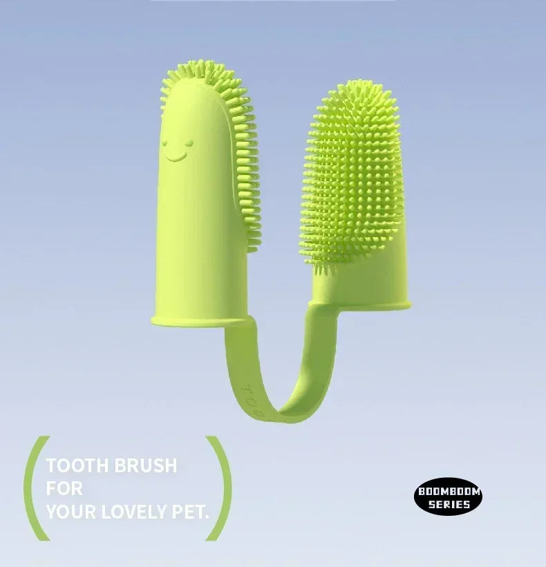 Super Soft Pet Dog Finger Toothbrush Teeth Cleaning Bad Breath Care Nontoxic Silicone Tooth Brush Tool Dog Cat Cleaning Supplies