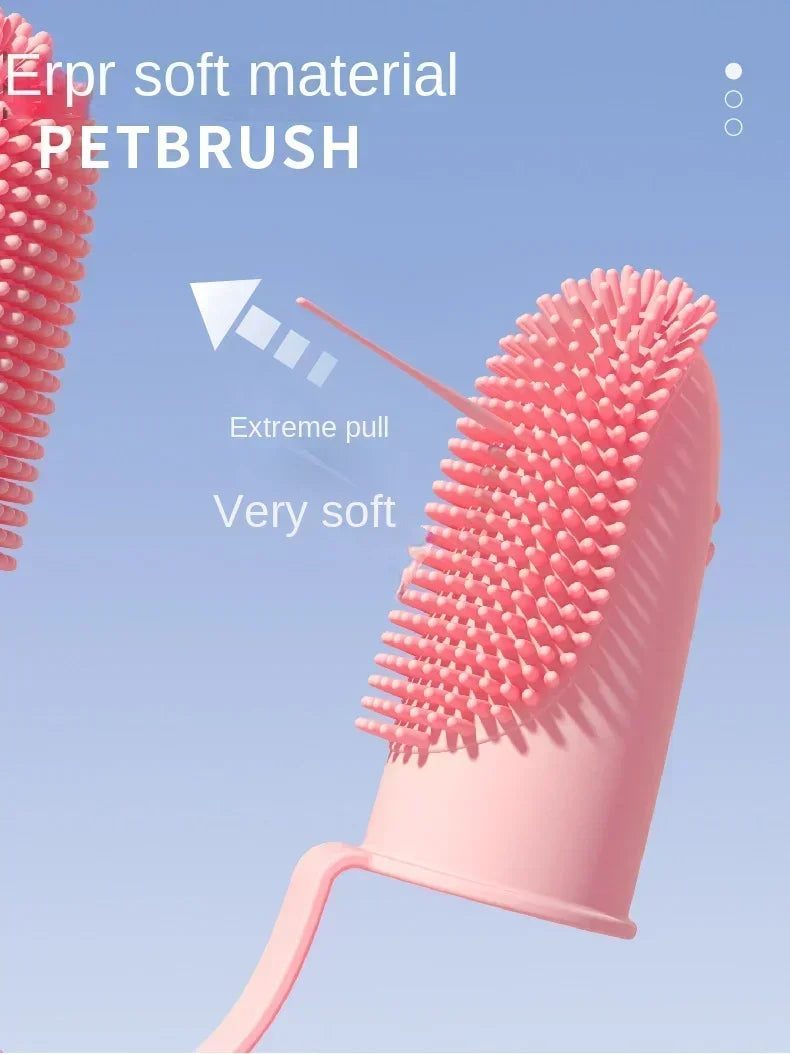 Super Soft Pet Dog Finger Toothbrush Teeth Cleaning Bad Breath Care Nontoxic Silicone Tooth Brush Tool Dog Cat Cleaning Supplies