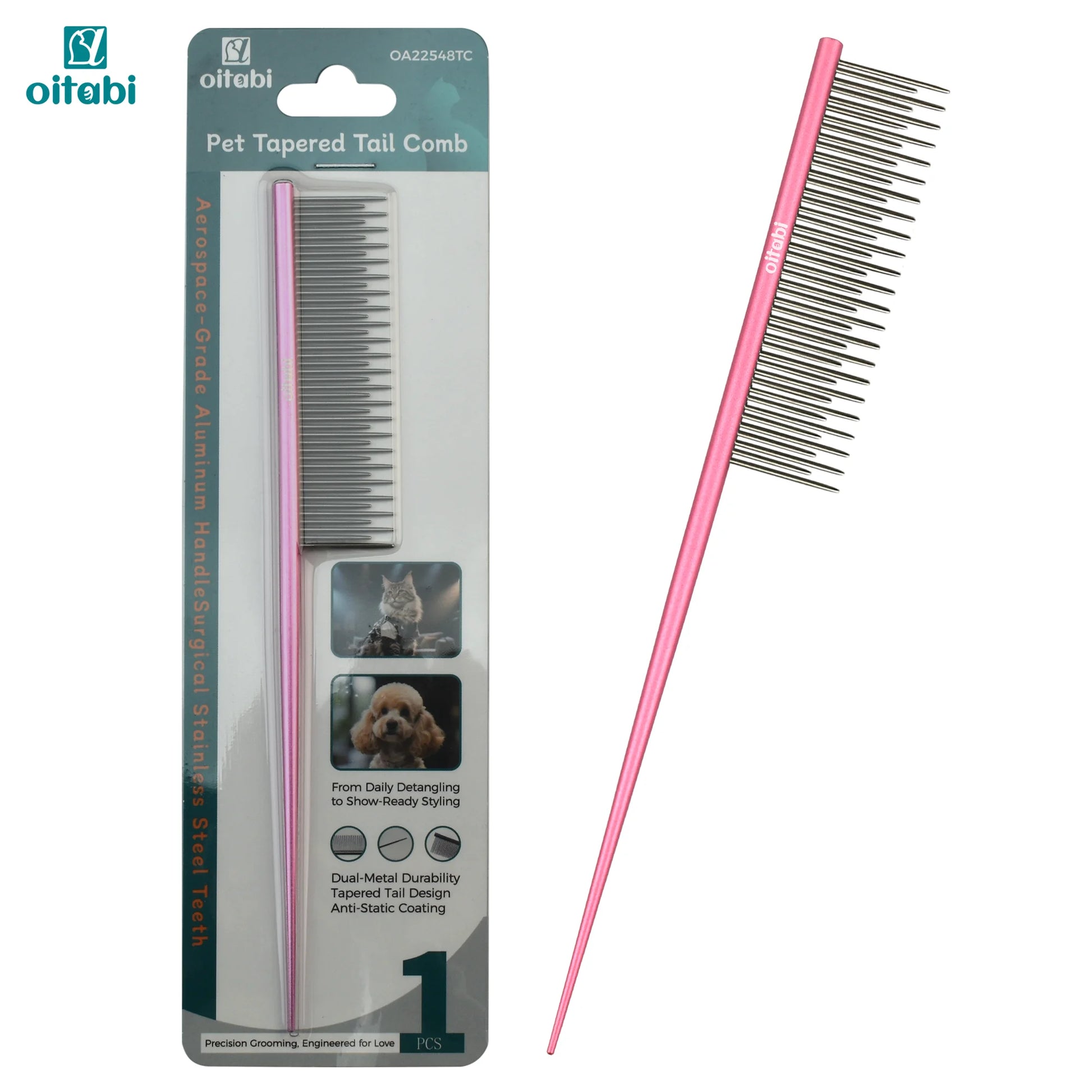 Matted Fur, Pet Tapered Tail Comb