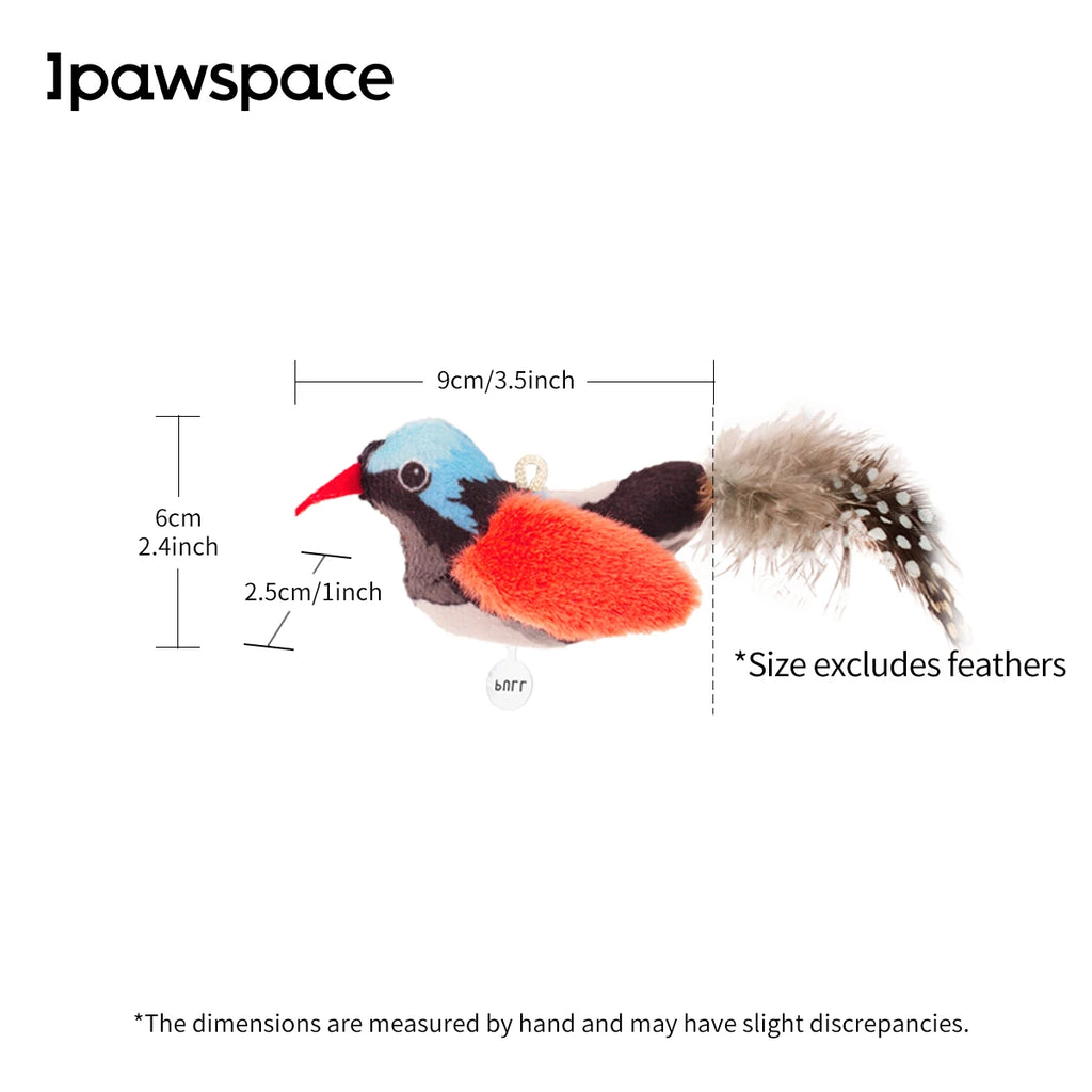 Chirp Bird Cat Toys Feather Cat Toy Bird Cat Toy Realistic Sound Bird Toy for Kittens Interactive Cat Toy Plush Toy for Cats